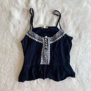 Flowy Lace Babydoll Camisole Top
